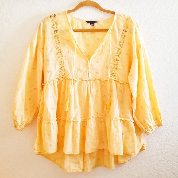 american eagle yellow top
